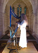 harp standing at St Matthews in the city